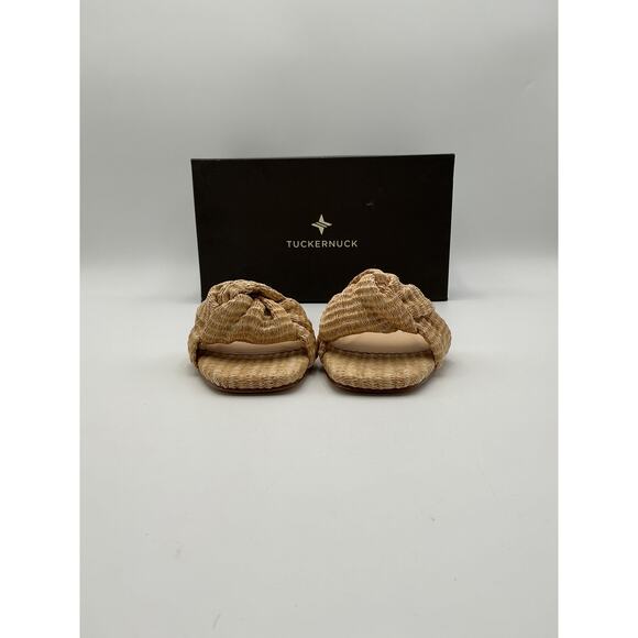 Tuckernuck 'Brit' Beige Raffia Sandals Size 7.5 - Picture 2 of 5